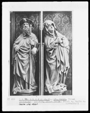 Zwölfbotenaltar, Altarschrein mit Jakobus Major und Mater Dolorosa