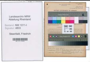 Entnazifizierung Friedrich Steenfadt , geb. 25.01.1887 (Arbeiter)