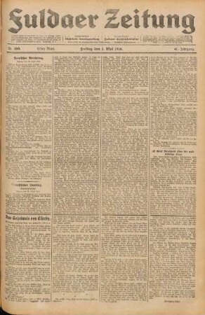 Ausgabe vom Freitag, den 01. Mai 1914.