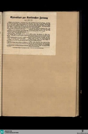 Karlsruher Zeitung, Extrablatt