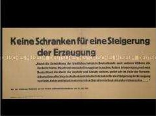 Maueranschlag mit einem Zitat aus der Erklärung von Molotow auf der Pariser Außenministerkonferenz