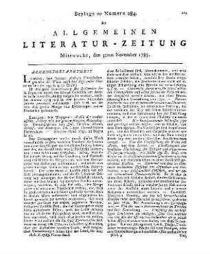 Archiv der medizinischen Polizey und der gemeinnützigen Arzneikunde. Bd. 2. Hrsg. v. J. C. F. Scherff. Leipzig: Weygand 1784