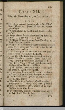 Classis XII. Historia Saxoniae et ius Saxonicum
