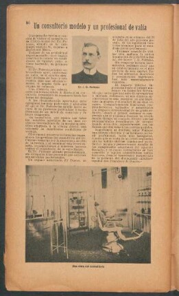 Un consultorio modelo y un profesional de valía