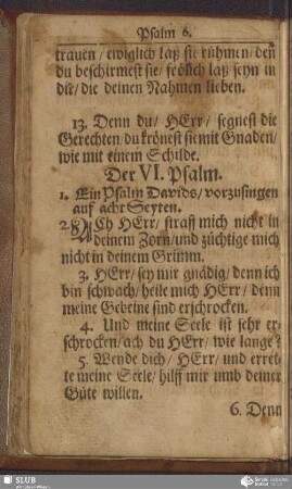 Der VI. Psalm