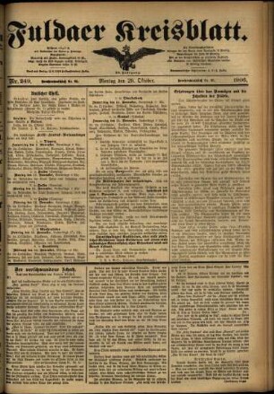 Ausgabe vom Montag, den 29. Oktober 1906.