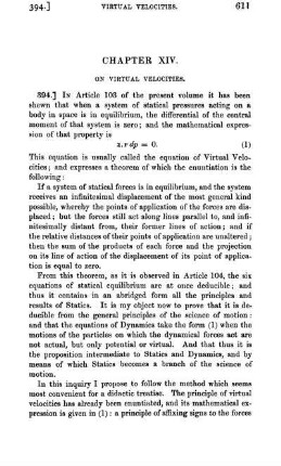 Chapter XIV. On virtual velocities.