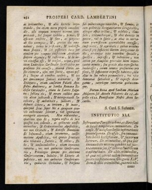 282-312, Institutio XLI. - XLIII.