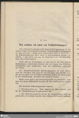 Wie schütze ich mich vor Fehlbelichtung?
