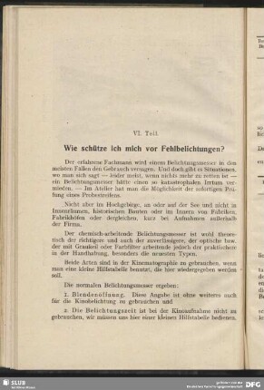 Wie schütze ich mich vor Fehlbelichtung?