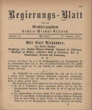 Nr. 25 : 27. November 1870