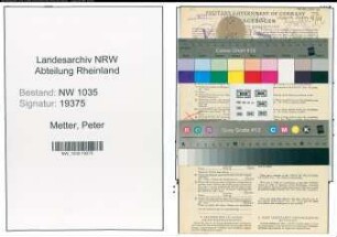 Entnazifizierung Peter Mettler , geb. 17.03.1897 (Bergmann)