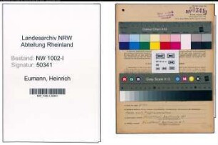 Entnazifizierung Heinrich Eumann, geb. 24.09.1896 (Kaufm.Angest.)