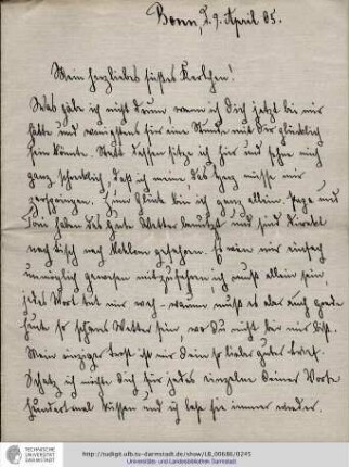 Brief vom 09.04.1905