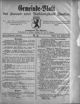 1911,1: No. 1, 1. Januar 1911