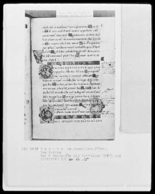 Psalter aus Werden — Initialen D und C, Folio 8recto
