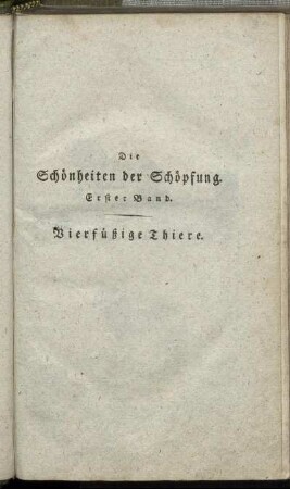 Vierfüßige Thiere.
