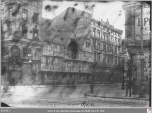 Zeil Ecke Große Friedberger Gasse von Südosten, Zeil 6 (angeschnitten), Große Friedberger Straße 3, 5 und 7