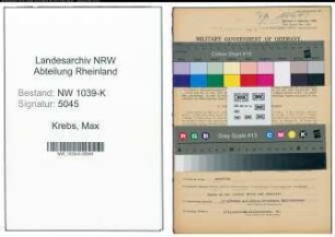 Entnazifizierung Max Krebs , geb. 08.05.1921 ()