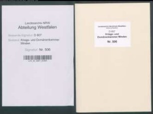 Amt Hausberge - Vogtei Gohfeld - Bauerschaft Bischofshagen: Unterlagen der Revisionskommission - Band 1
