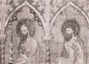 Pirnaer Antependium mit den Heiligen, Aposteln, Evangelisten, Marienkrönung und Johannes dem Täufer