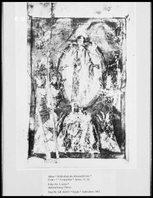 Evangeliar Ms. 1 — Auferstehung Christi, Folio 1 verso