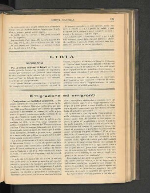 Emigrazione ed emigranti.