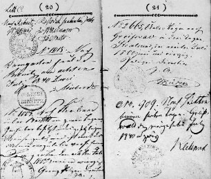 Wilsdruff-Helbigsdorf. Wanderbuch des Müllergesellen Carl Ernst Kirsten (geb. 1818) aus Helbigsdorf, 1837-1842, S. 20-21