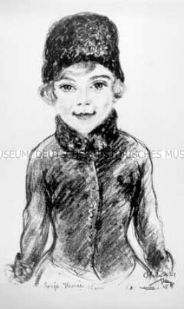 Bildnis der norwegischen Eiskunstläuferin Sonja Henie