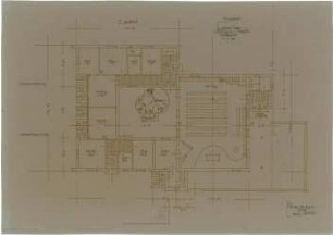 Gsaenger, Gustav; Blaichach / Allgäu (Bayern); Ev. Kirche - Vorprojekt (Grundriss EG)