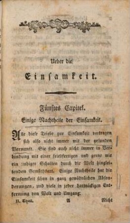 Ueber die Einsamkeit, 2