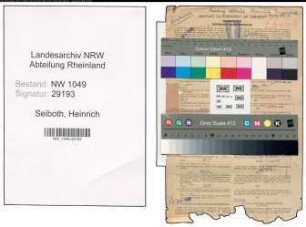 Entnazifizierung Heinrich Seiboth , geb. 08.12.1887 (Bankangestellter)