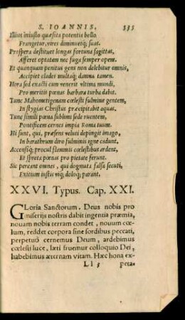 XXVI. Typus. Cap. XXI.