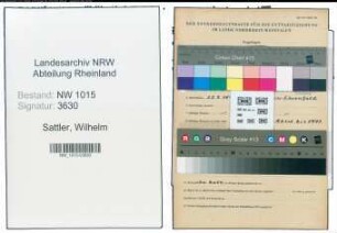 Entnazifizierung Wilhelm Sattler , geb. 25.03.1891 ()