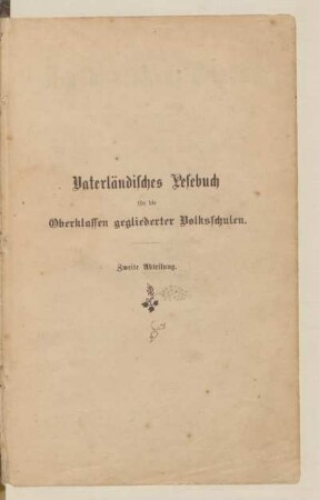 Abteilung 2, [Schülerband]: (Für das 7. und 8. Schuljahr)