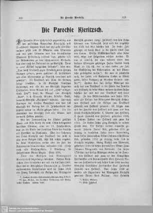 Die Parochie Kieritzsch