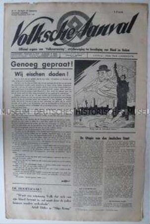 Wochenzeitung der belgischen Nationalsozialisten "Volksche Aanval"