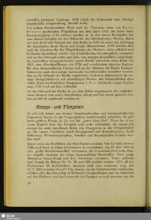 Kriegs- und Notzeiten