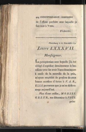 Lettre LXXXVII.