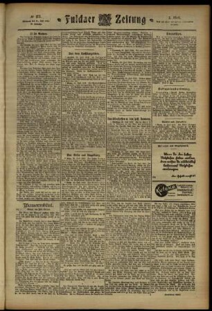 Zweite Ausgabe vom Mittwoch, den 31. Juli 1912.