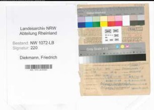 Entnazifizierung Friedrich Diekmann , geb. 02.07.1899 (Polizist)