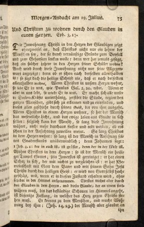 75-86, Morgen-Andacht am 19. Julius. - Abend-Andacht am 21. Julius.