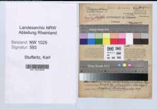 Entnazifizierung Karl Stuffertz , geb. 19.01.1910 (Stadtangestellter)