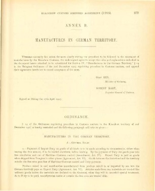Annex B. Manufactures in German territory