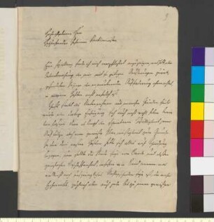 Brief von Schütz, Christian Wilhelm von an Goethe, Johann Wolfgang von