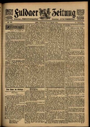 Ausgabe vom Mittwoch, den 17. August 1904.
