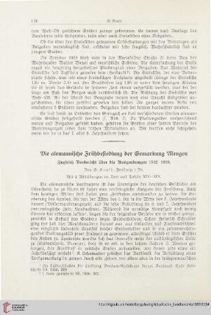 13: Die alemannische Frühbesiedlung der Gemarkung Mengen : zugleich Vorbericht über die Ausgrabungen 1932 - 1936