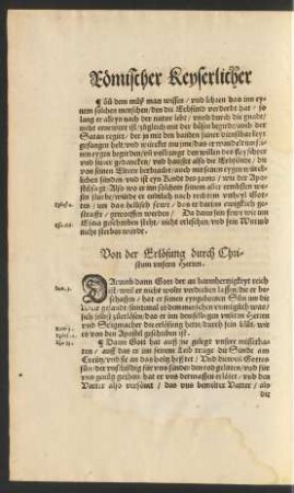 Von der Erlösung durch Christum unsern Herren.