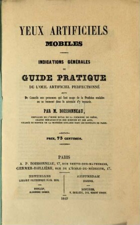 Yeux artificiels mobiles