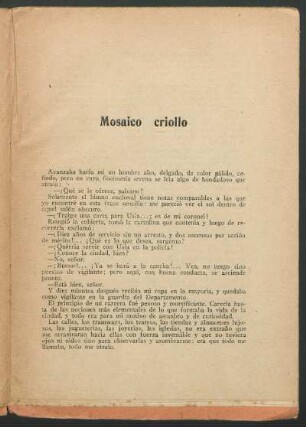 Mosaico criollo